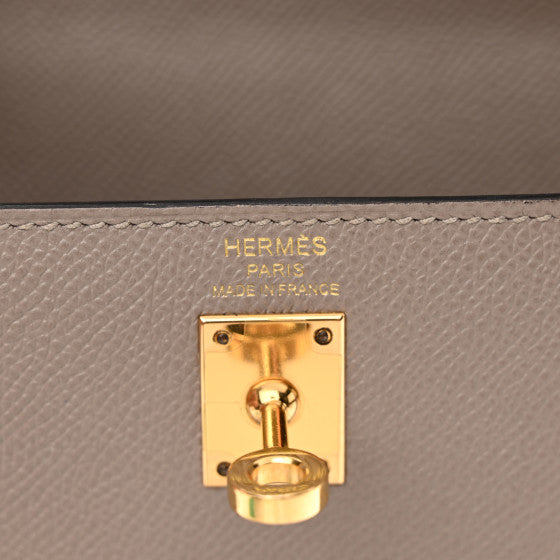 HERMES Epsom Kelly Sellier 25 Gris Asphalte