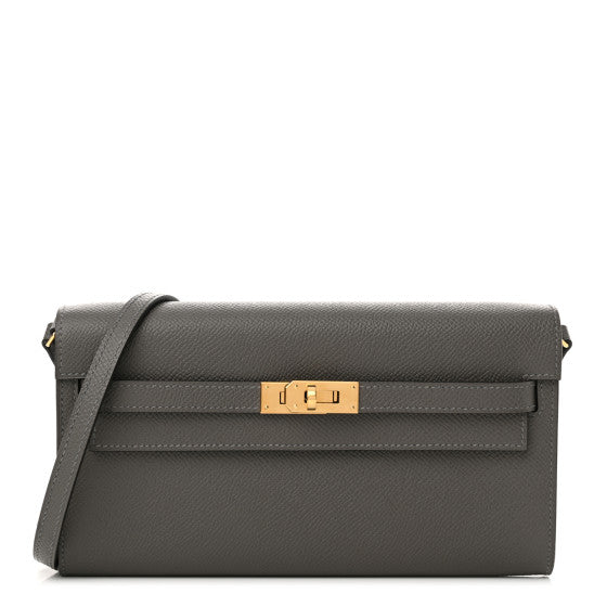 HERMES Epsom Kelly To Go Wallet Gris Meyer