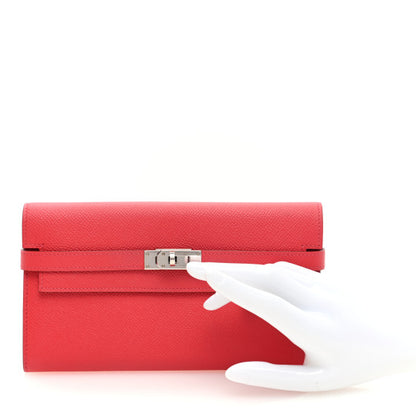 HERMES Epsom Kelly Longue Wallet Bougainvillea