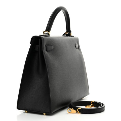 HERMES Epsom Kelly Sellier 32 Black