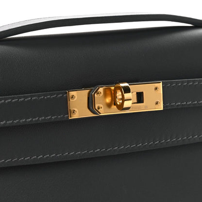 HERMES Swift Kelly Pochette Clutch Ardoise