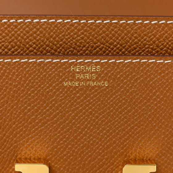 HERMES Epsom Constance Long Wallet To Go Gold