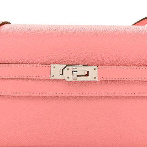 HERMES Epsom Kelly Wallet To Go Rose Confetti