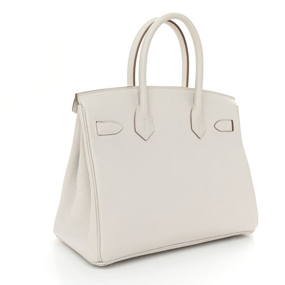 HERMES Togo Birkin 30 Gris Pale