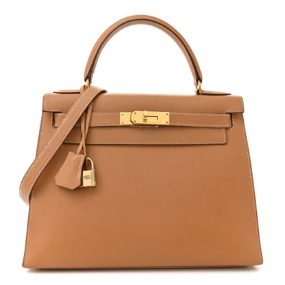 HERMES Courchevel Kelly Sellier 28 Sable