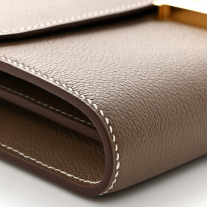 HERMES Evercolor Constance Wallet To Go Etoupe