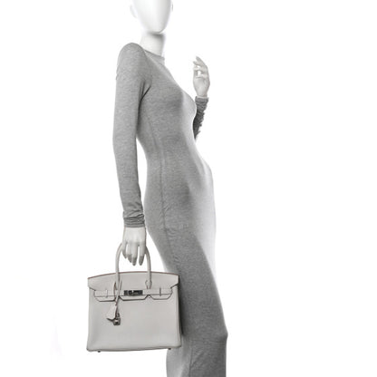 HERMES Togo Birkin 30 Gris Pale