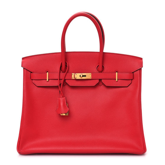 HERMES Epsom Birkin 35 Rouge Casaque