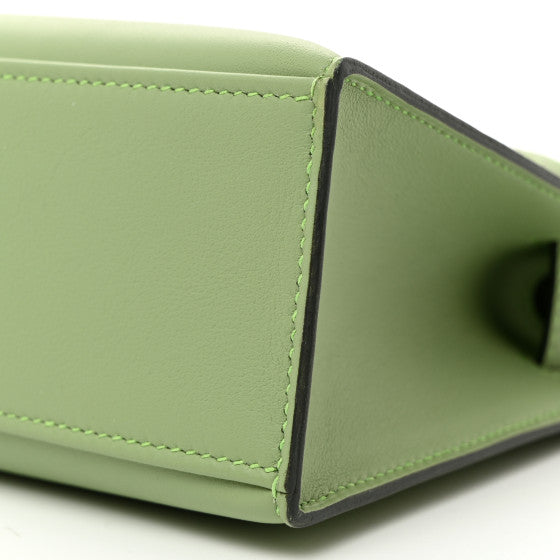 HERMES Swift Kelly Pochette Clutch Vert Criquet