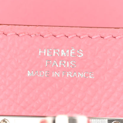 HERMES Epsom Kelly Wallet To Go Rose Confetti