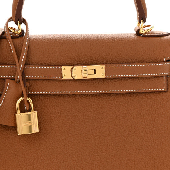 HERMES Togo Kelly Retourne 25 Gold