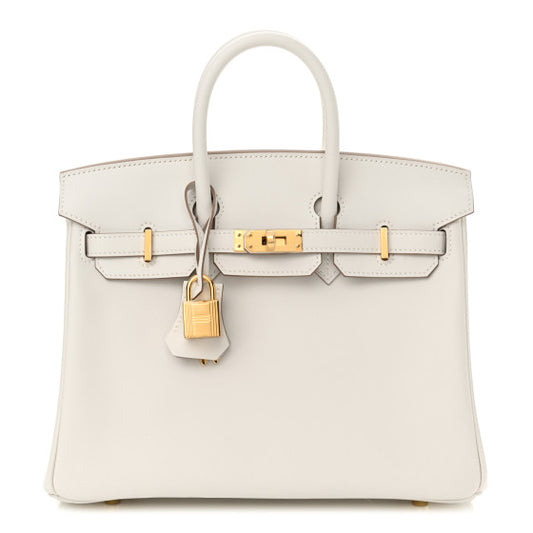 HERMES Swift Birkin 25 Gris Pale