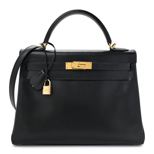 HERMES Box Kelly Retourne 32 Black