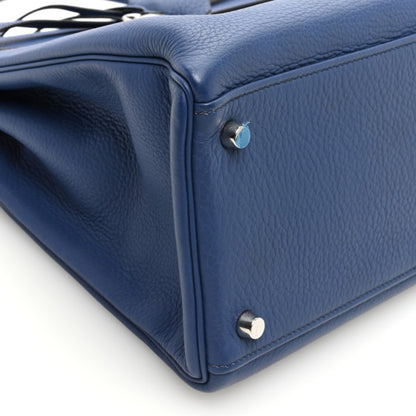 HERMES Togo Kelly Retourne 35 Bleu Brighton