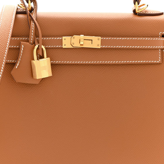 HERMES Epsom Kelly Sellier 25 Gold