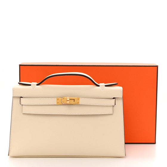 HERMES Swift Kelly Pochette Clutch Nata