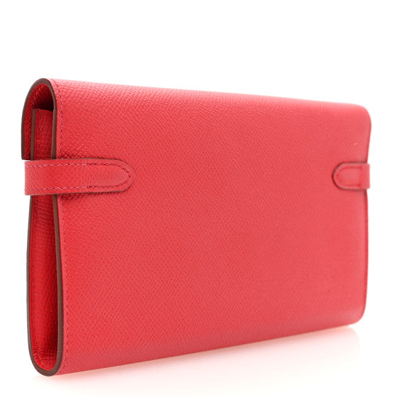 HERMES Epsom Kelly Longue Wallet Bougainvillea