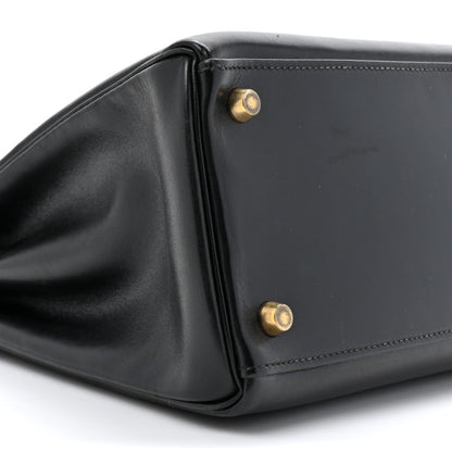 HERMES Box Kelly Retourne 32 Black