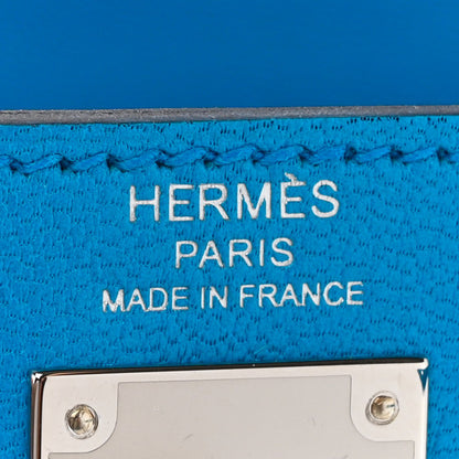 HERMES Chevre Chamkila Kelly Elan Bleu Frida