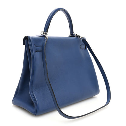 HERMES Togo Kelly Retourne 35 Bleu Brighton