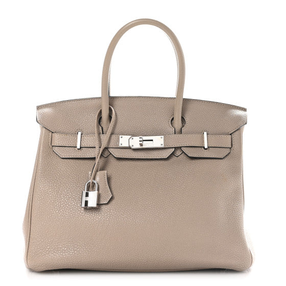 HERMES Togo Birkin 30 Gris Tourterelle