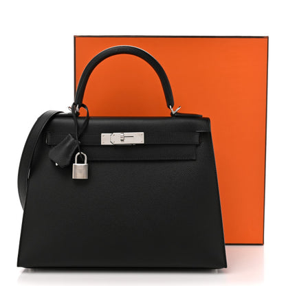 HERMES Epsom Kelly Sellier 28 Black