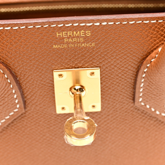 HERMES Epsom Birkin Sellier 25 Gold