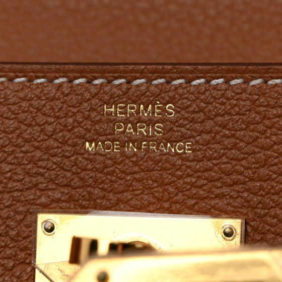 HERMES Evercolor Kelly Wallet To Go Gold