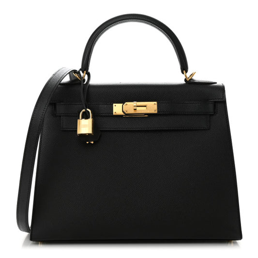 HERMES Epsom Kelly Sellier 28 Black