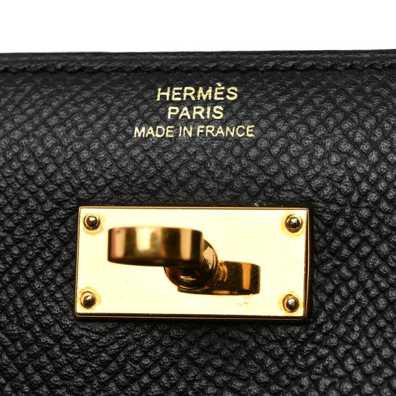 HERMES Epsom Medium Kelly Wallet Black