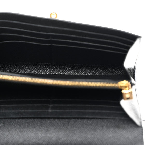 HERMES Epsom Kelly Longue Wallet Black