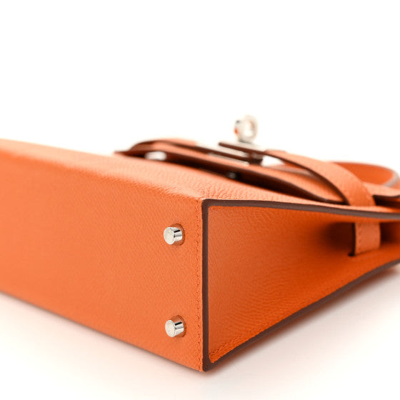 HERMES Epsom Mini Kelly Sellier 20 Orange