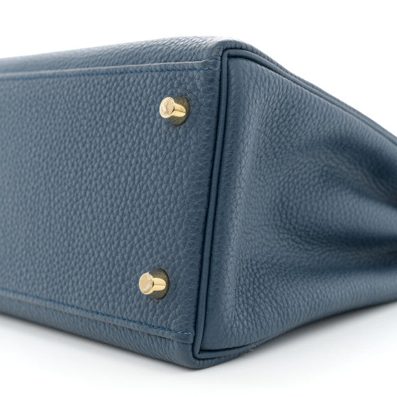 HERMES Togo Kelly Retourne 32 Bleu Saphir