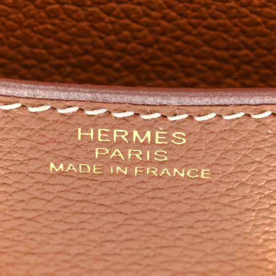 HERMES Evercolor Constance Slim Wallet Gold