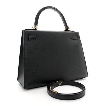 HERMES Epsom Kelly Sellier 28 Black