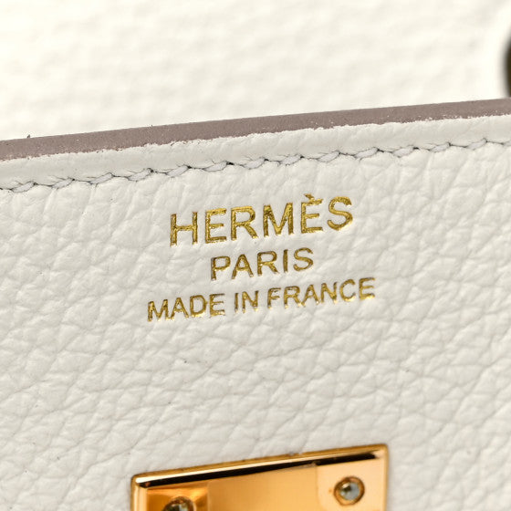 HERMES Togo Birkin 25 Mushroom