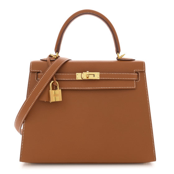 HERMES Epsom Kelly Sellier 25 Gold