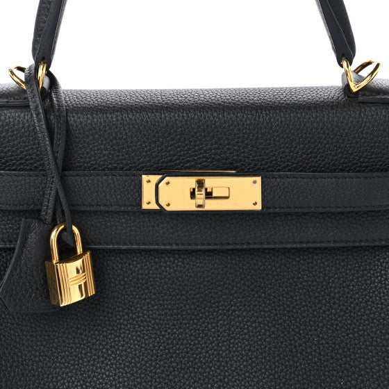 HERMES Togo Kelly Retourne 28 Black