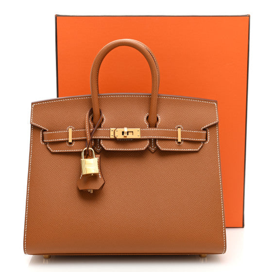 HERMES Epsom Birkin Sellier 25 Gold