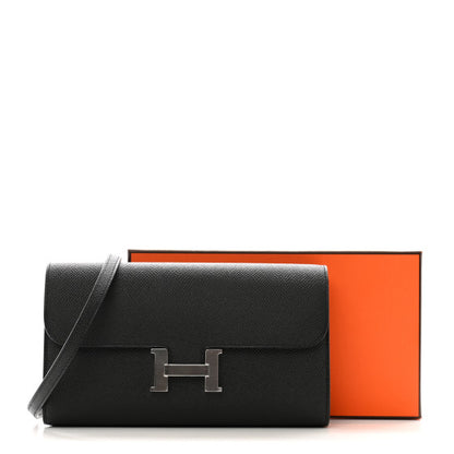 HERMES Epsom Constance Wallet To Go Black