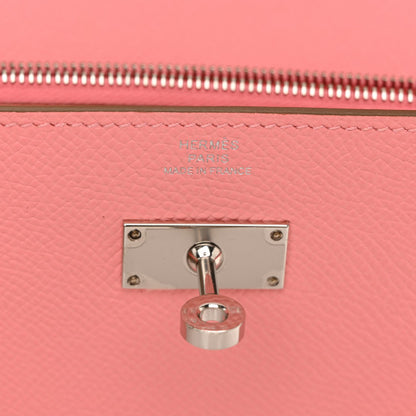 HERMES Epsom Kelly Wallet To Go Rose Confetti