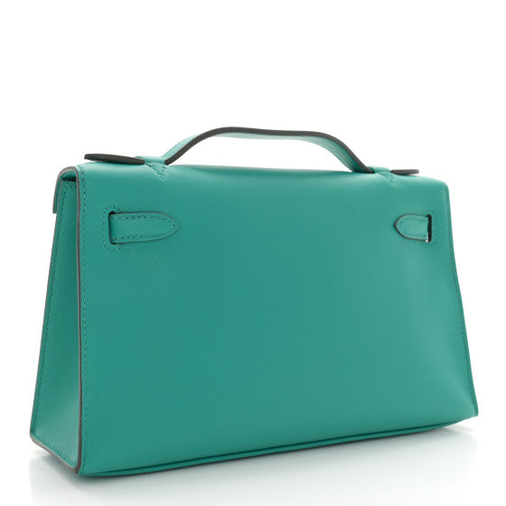 HERMES Swift Kelly Pochette Clutch Vert Verone