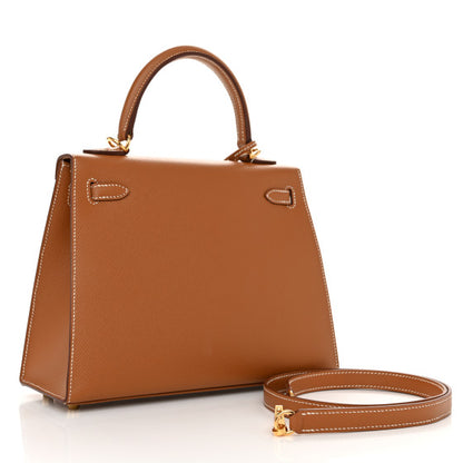 HERMES Epsom Kelly Sellier 25 Gold