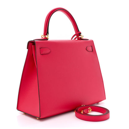 HERMES Epsom Kelly Sellier 28 Rose Extreme