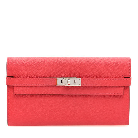 HERMES Epsom Kelly Longue Wallet Bougainvillea