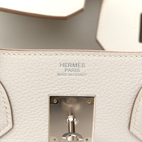 HERMES Togo Birkin 30 Gris Pale