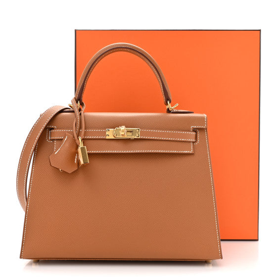 HERMES Epsom Kelly Sellier 25 Gold