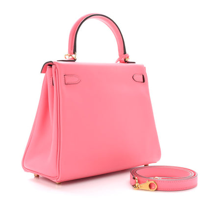 HERMES Swift Kelly Retourne 25 Rose Azalee