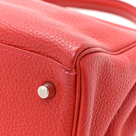 HERMES Taurillon Clemence Kelly Retourne 32 Rouge Casaque