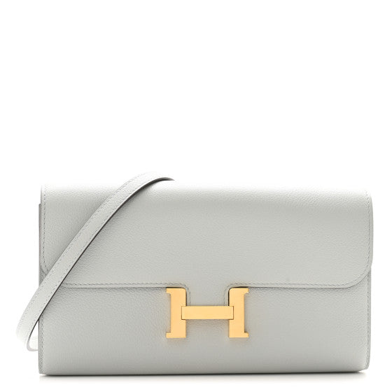 HERMES Evercolor Constance Wallet To Go Bleu Glacier